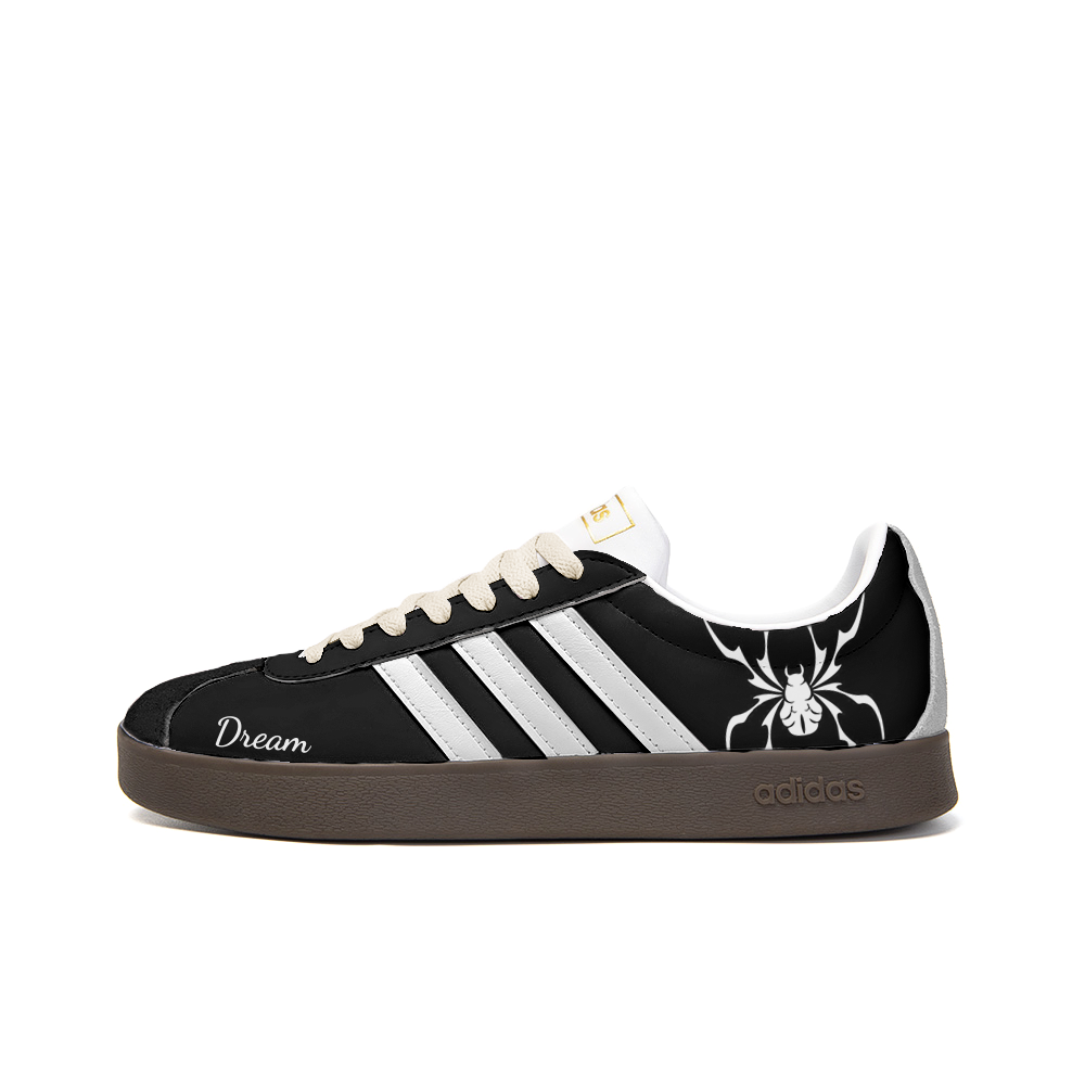 Adidas Neo VL Court 2.0 Anti-Slip Wear-Resistant Low-Top Skateboard Shoes Unisex Black