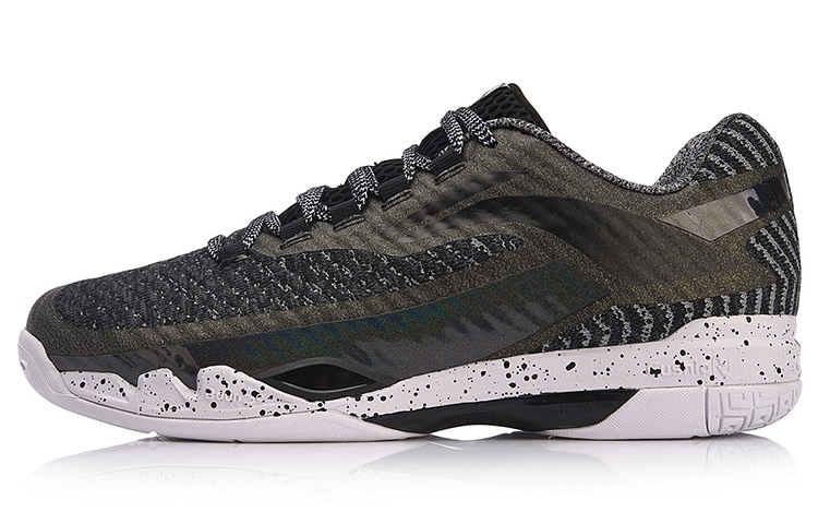 LiNing Pioneer Cushioning Rebound Low-Top Running Shoes Unisex Black Green