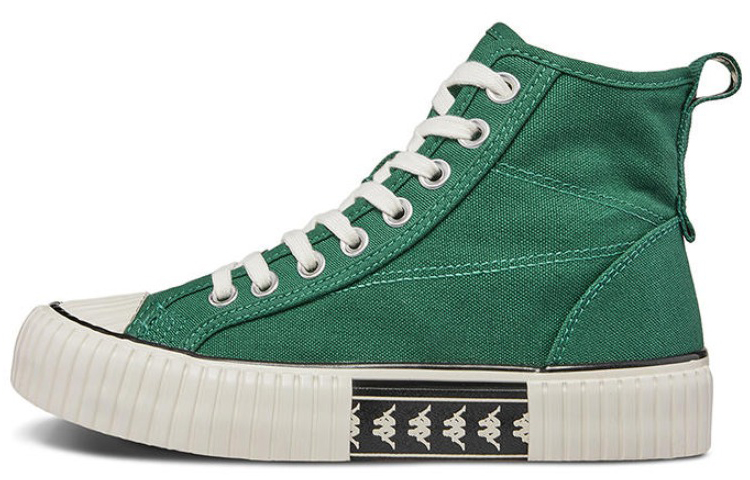Kappa Slip Resistant Abrasion Resistant High top Canvas Shoes Unisex Coral Green