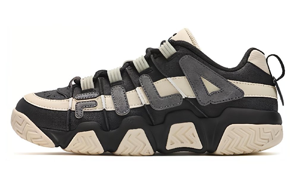 FILA FUSION BARRICADE Low Top Vintage Basketball Shoes Women's Black White