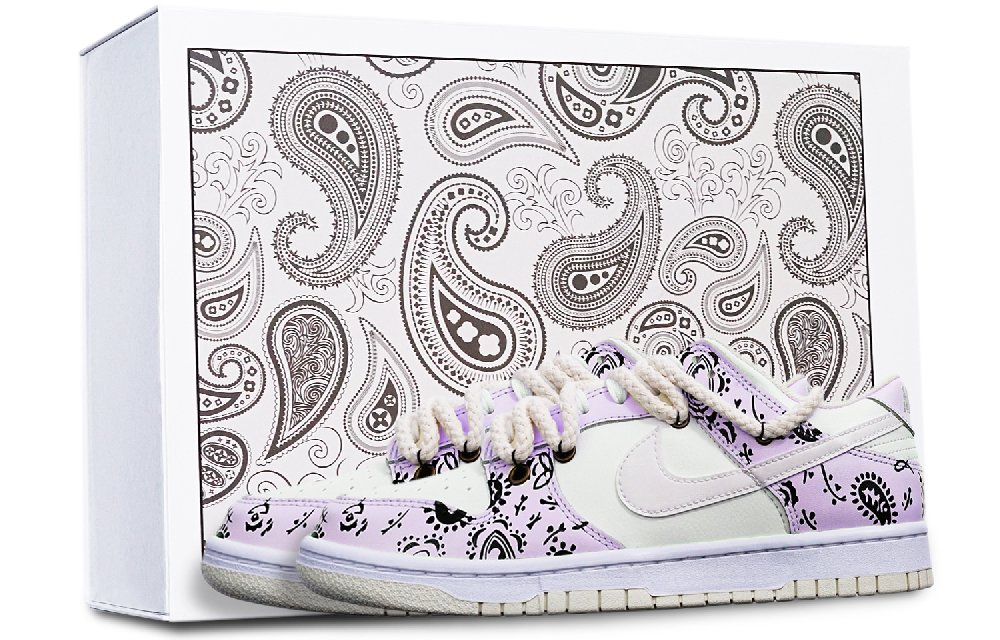 Nike Dunk Skateboard Shoes Men Low-Top Purple White
