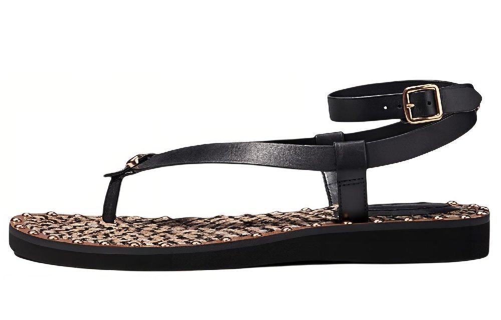 COACH One Strap Sandals Women's Black