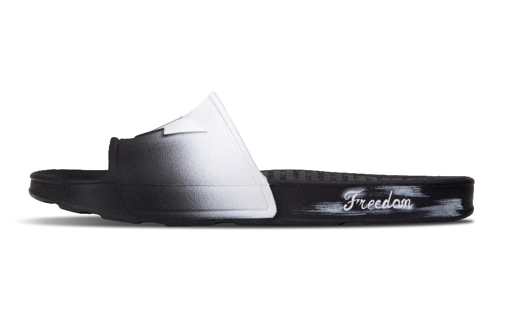 LiNing Quiet Slip Resistant Slide Slippers Men's Black White