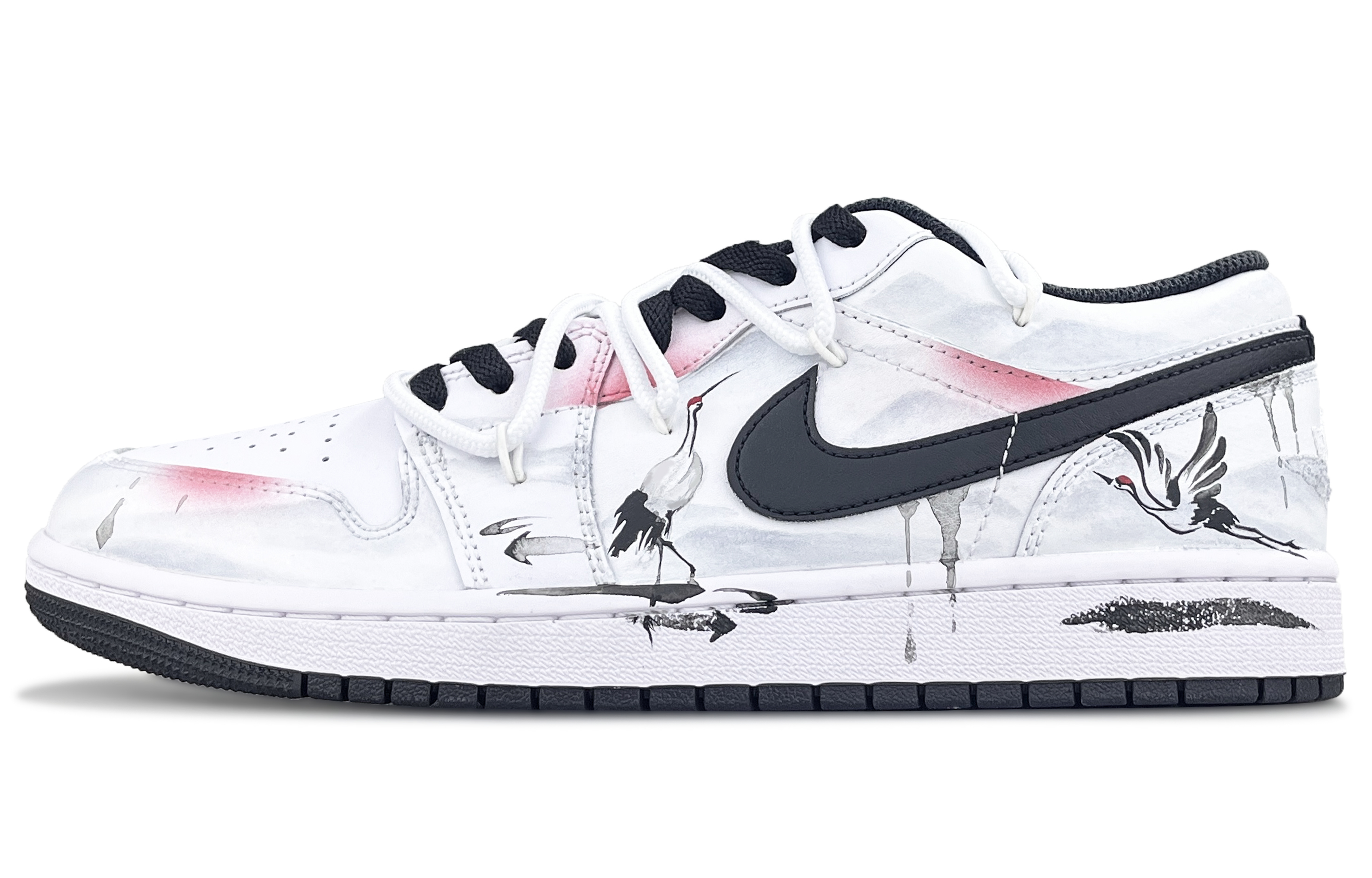 Jordan Air Jordan 1 Vintage Basketball Shoes Men's Low top Black/White/Gray/Red