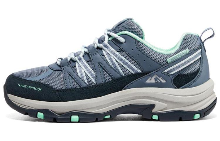 Skechers Trego Cushioning Anti-Slip And Wear-Resistant Low-Top Casual Shoes Women's Gray Blue
