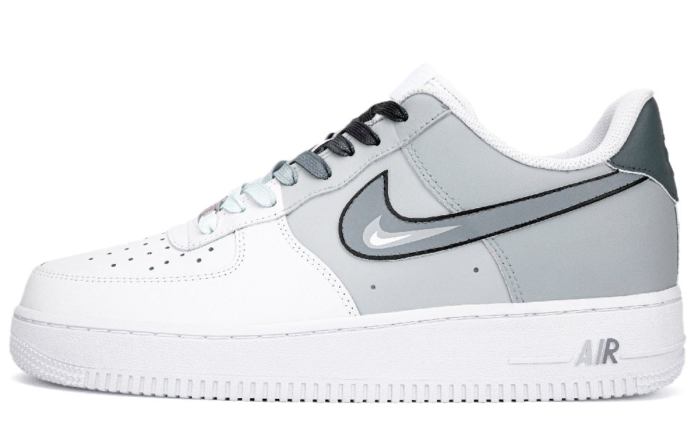 Nike Air Force 1 Slip Resistant, Abrasion Resistant, Lightweight Low Top Skateboard Shoes Men's Gray White