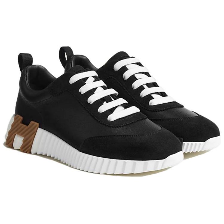 HERMES Bouncing Low-Top Casual Shoes Women's Black