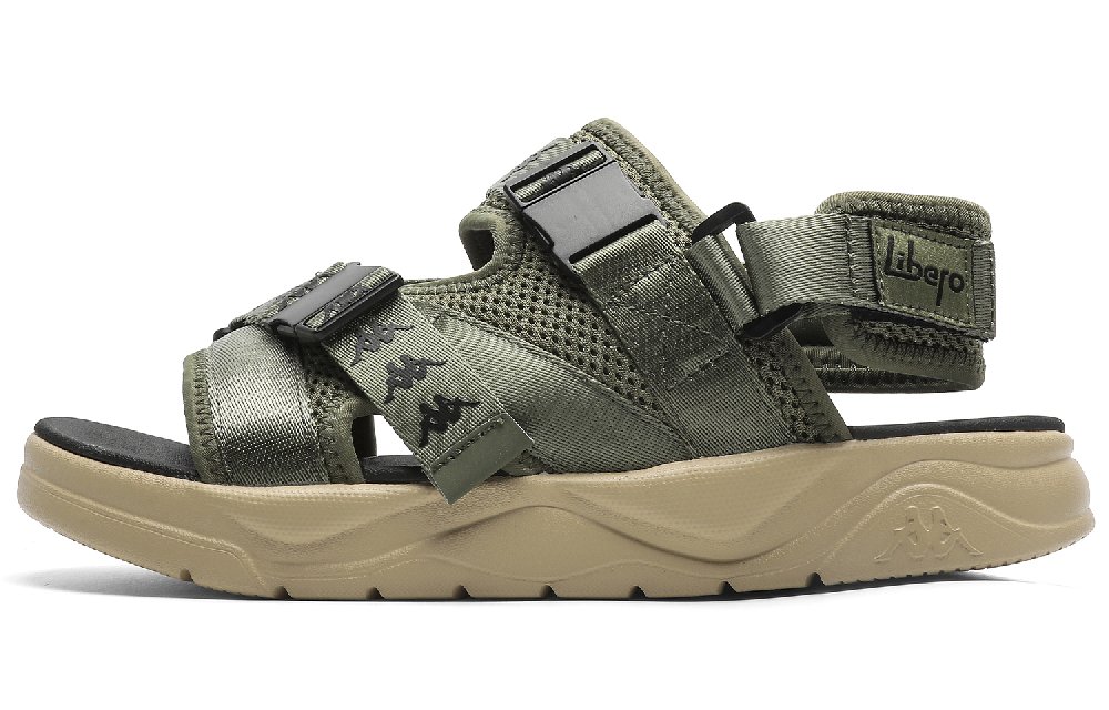Kappa Jungle Lion Collection Beach Sandals Unisex Clover Green