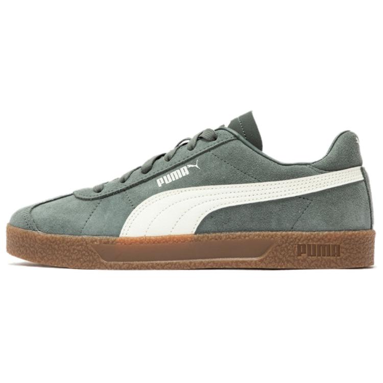 PUMA Club Low Top Skateboard Shoes Unisex Green White