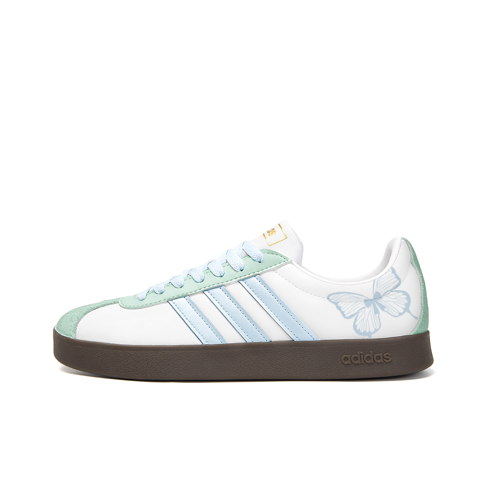 Adidas Neo VL Court 2.0 Anti-Slip Wear-Resistant Low-Top Skateboard Shoes Unisex Light Cyan