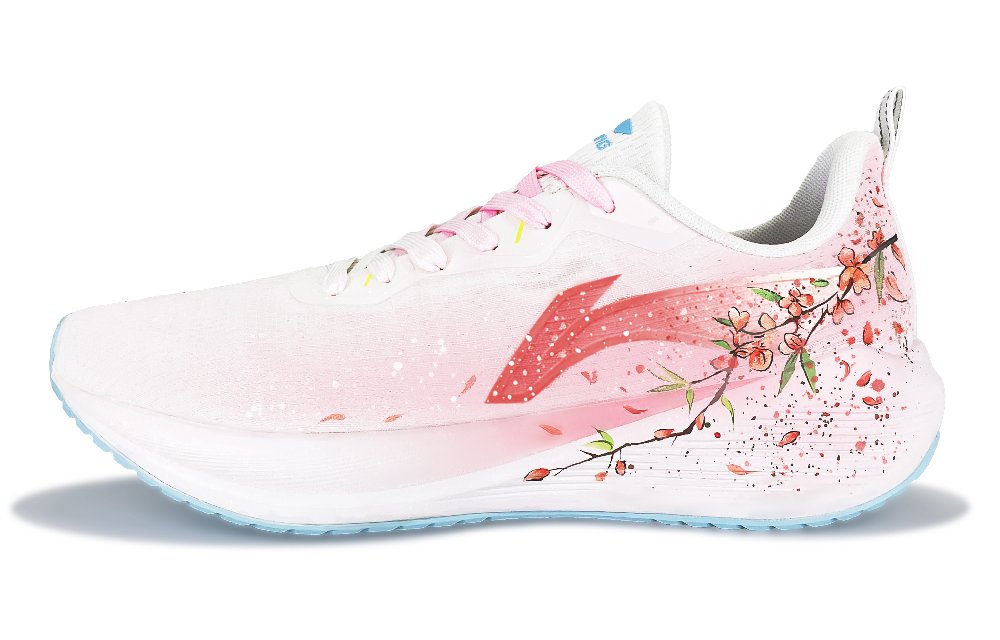 LiNing Wuyue Shock Absorbers Slip Resistant Breathable Low Top Casual Running Shoes Men's Cherry Blossom Pink