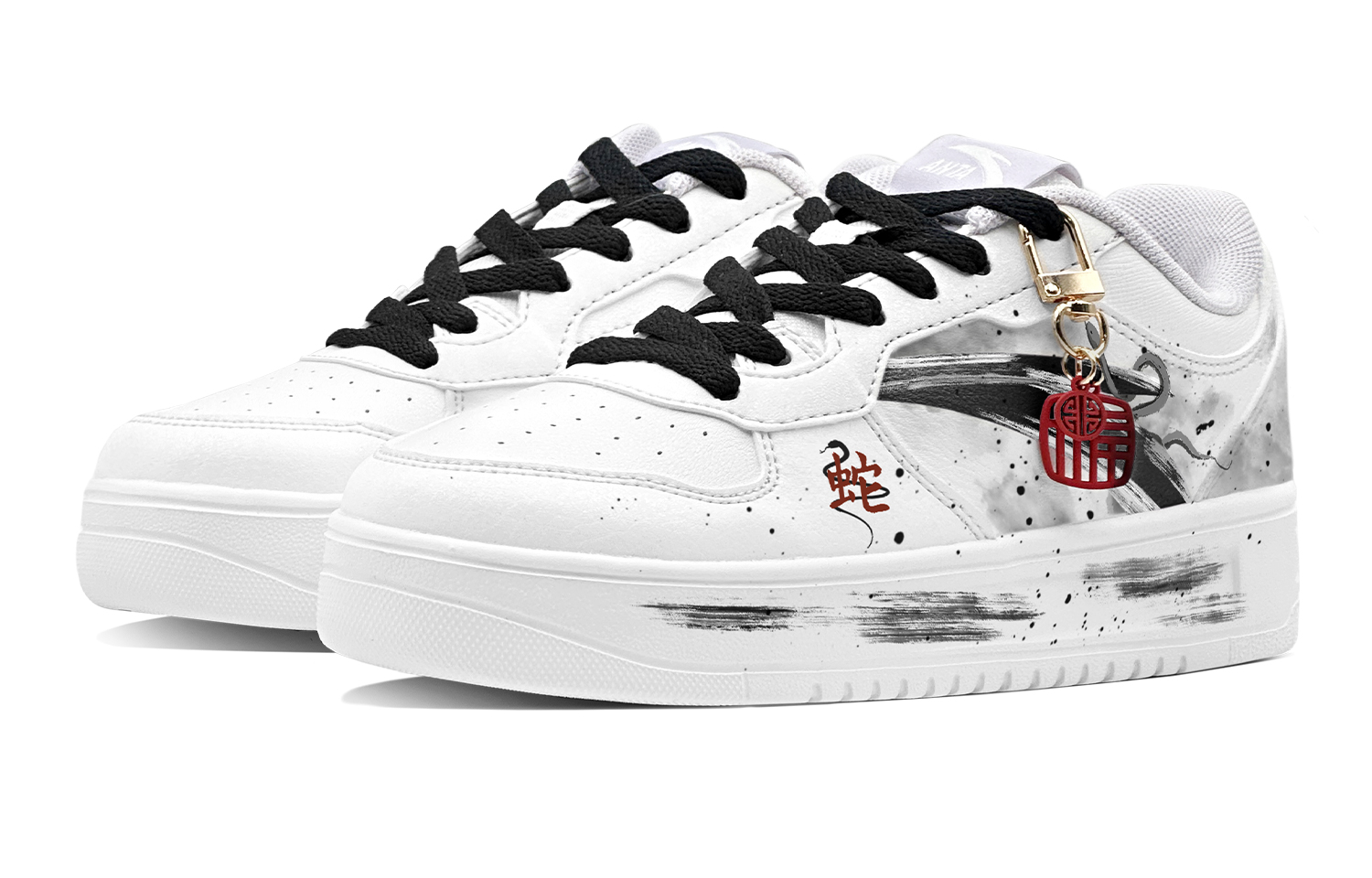 Anta Anti-Slip Wear-Resistant Low-Top Skateboard Shoes Women's White Black Red купить в интернет-магазине Yoocart с быстрой доставкой по России.