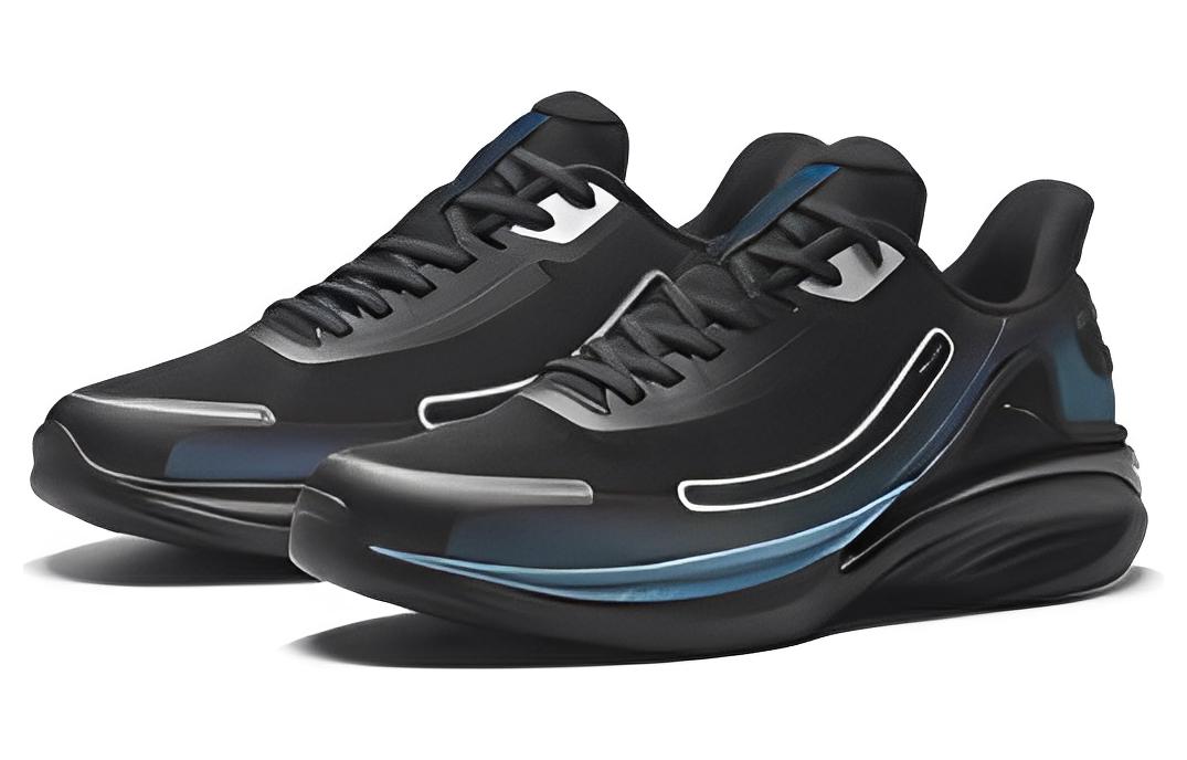 Anta City Cushioned Slip-Resistant Abrasion-Resistant Low-Top Running Shoes Men's Black Blue Silver купить в интернет-магазине Yoocart с быстрой доставкой по России.