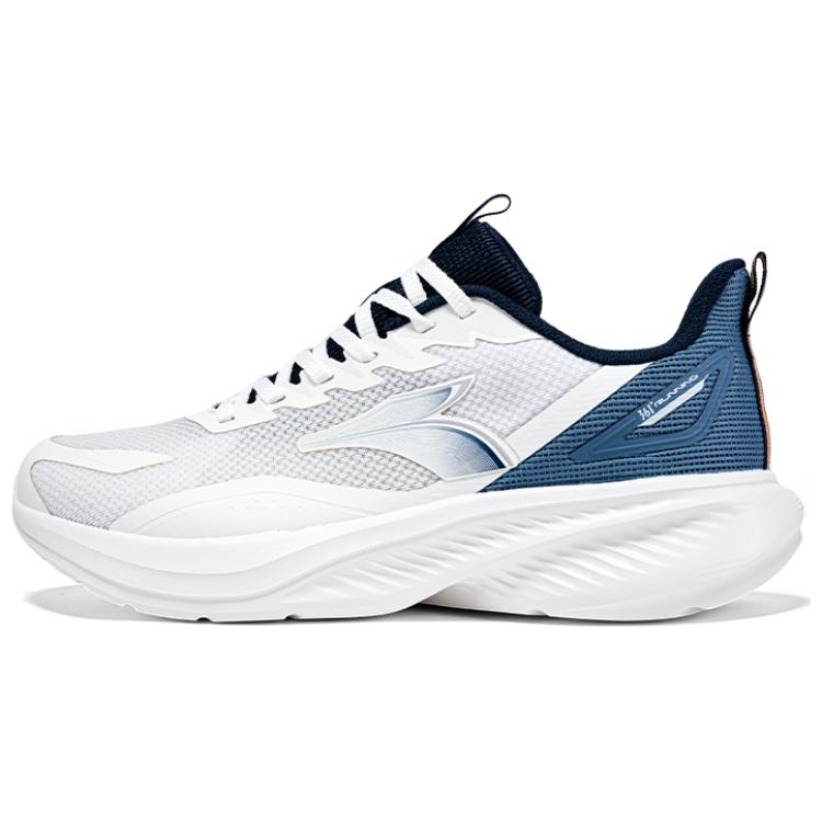 361° Anti Slip Wear Resistant Low Top Casual Running Shoes Men's White Blue