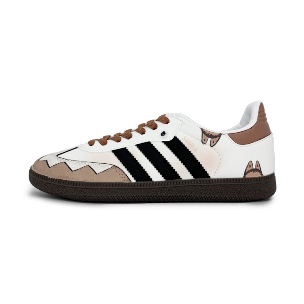 Adidas Originals SAMBA OG SD Cute Cloth Adventure Abrasion Resistant Low Top Skateboard Shoes Unisex Brown White