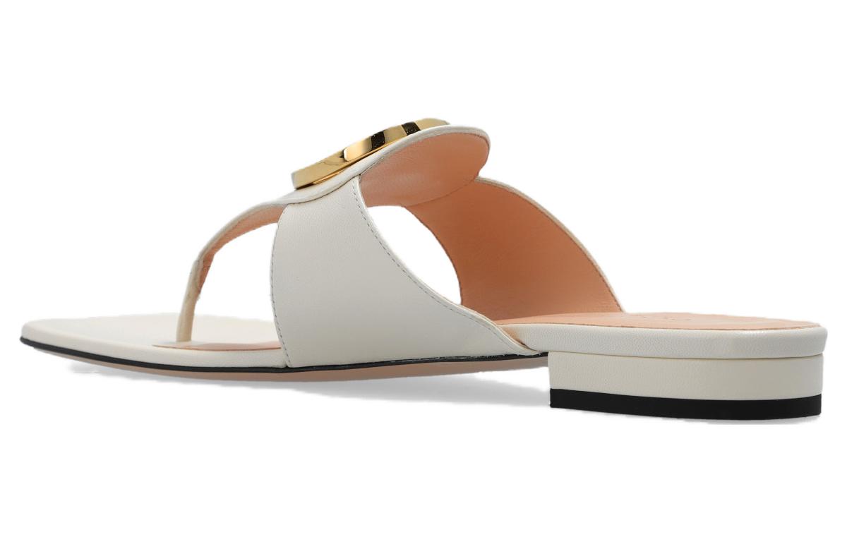 GUCCI Blondie Thong Leather Sandals White Women's купить в интернет-магазине Yoocart с быстрой доставкой по России.