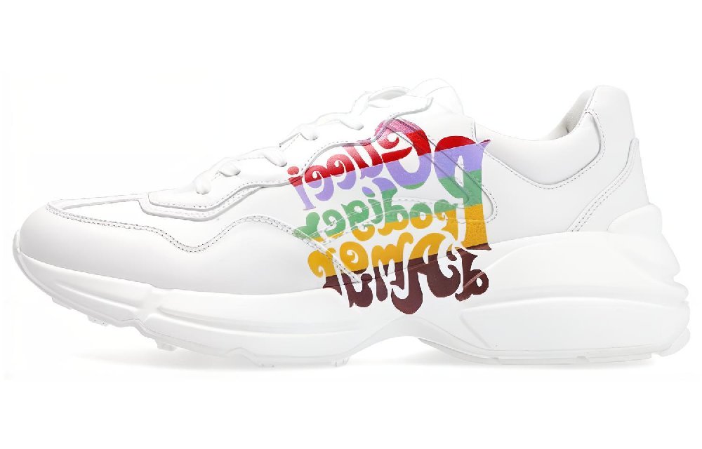 GUCCI Rhyton Low Top Chunky Sneakers Men's White