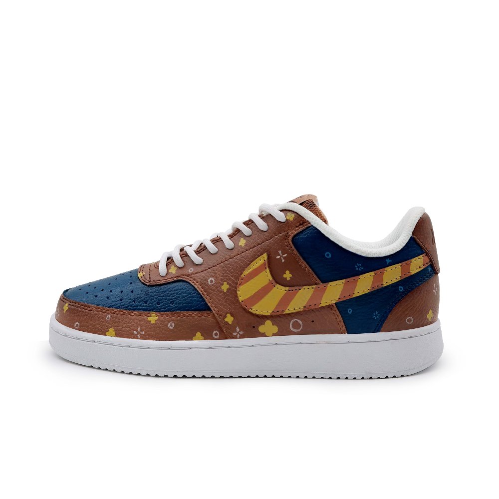 Nike Court Vision Lightweight Low-Top Skateboard Shoes Men's Brown Blue