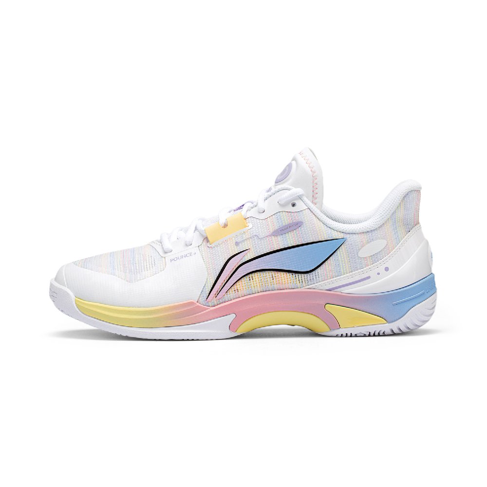LiNing Cushioning Rebound Support Low Top Badminton Shoes Unisex Standard White