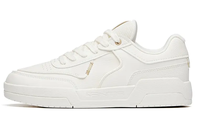 Anta Life Collection Wafers Abrasion Resistant Breathable Low top Skateboard Shoes Women's Ivory White
