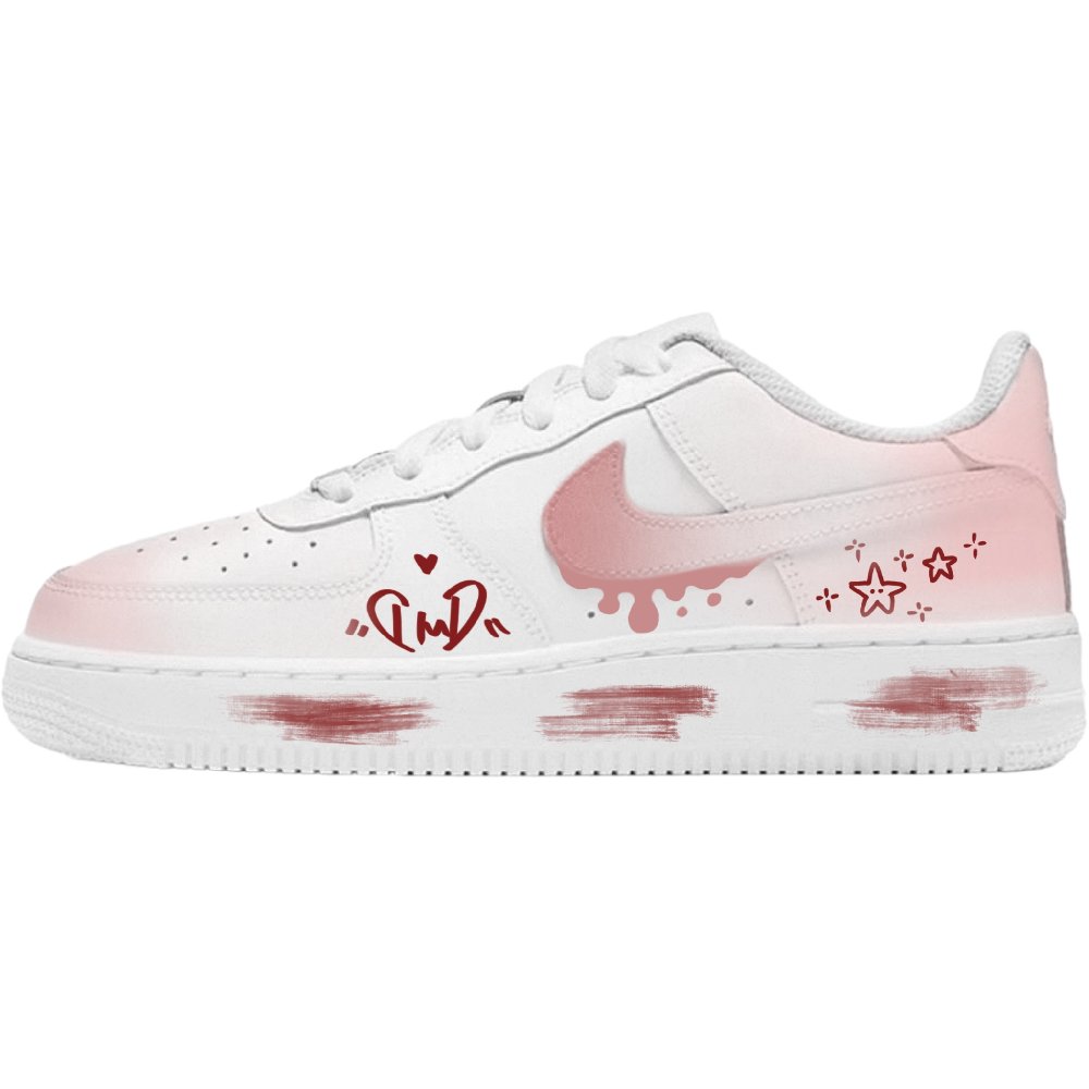 Nike Air Force 1 Cushioning, Wear Resistant Low Top Skateboard Shoes Women's Pink