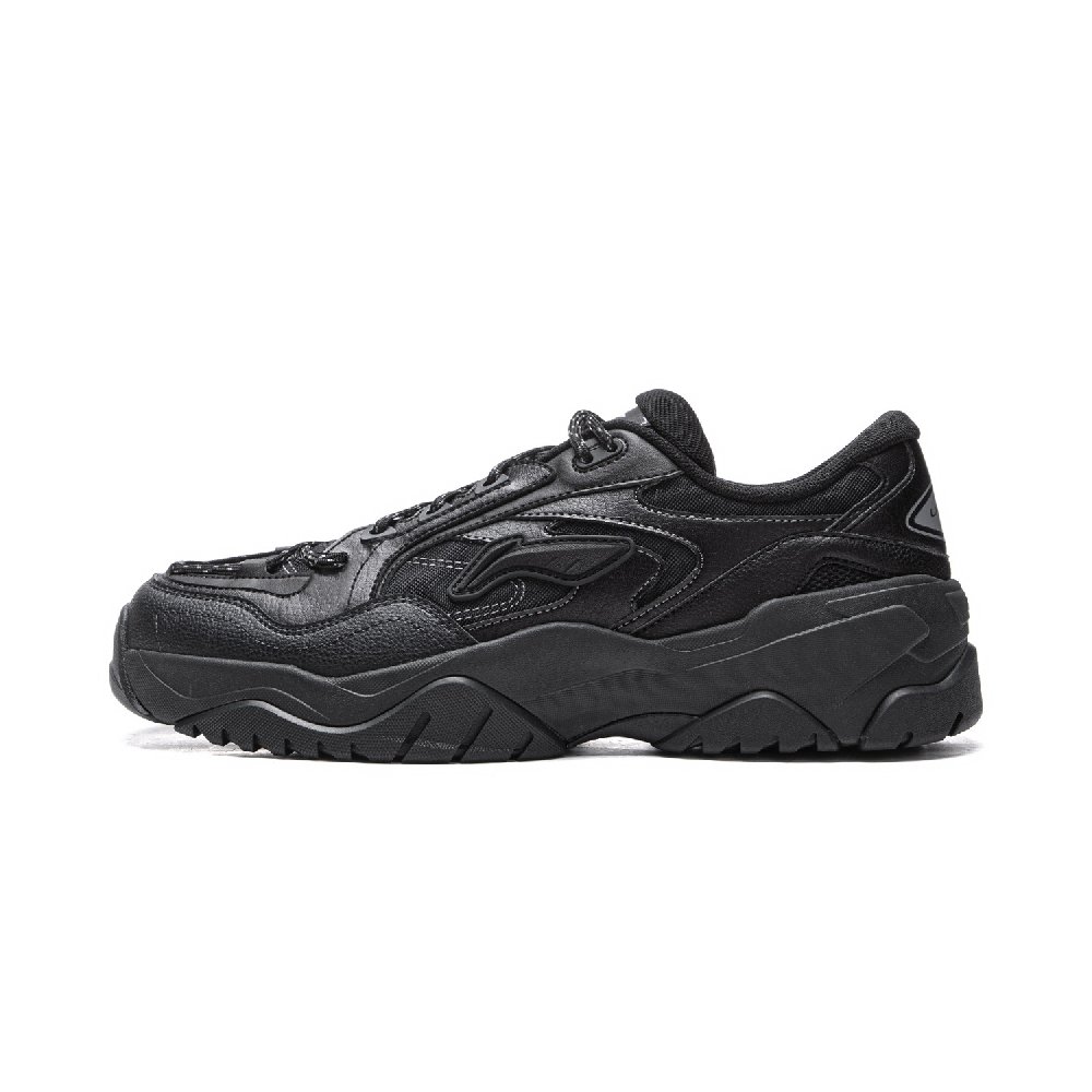 LiNing Gravel Slip Resistant, Abrasion Resistant, Lightweight Low Top Casual Shoes Men's Black