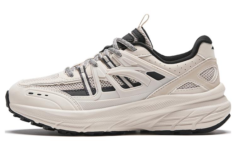 Anta AT955 Slip Resistant, Abrasion Resistant, Breathable Low Top Casual Running Shoes Women's Beige Black