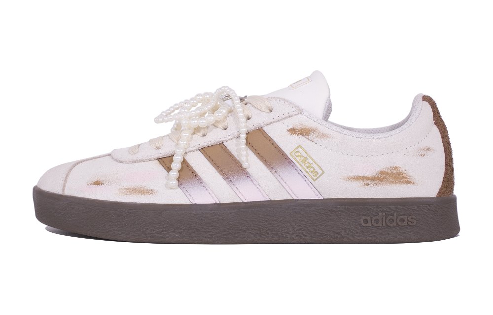 Adidas VL COURT 2.0 Geli Leaf Lightweight Low Top Skateboard Shoes Women's Light Yellow