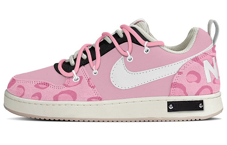 Nike Court Borough PRM Low Top Skateboard Shoes Women's Pink White