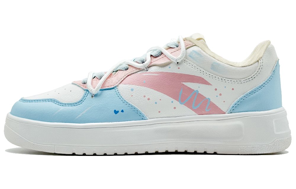 Nike Heos Space, Milk Salt Bubble Shock Absorbers Low Top Skateboard Shoes Unisex White Blue Pink