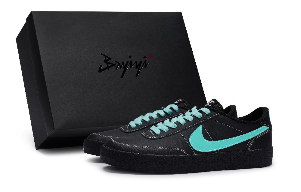 Nike Killshot 2 Impact Resistance Quick Dry Low Top Skateboard Shoes Unisex Black Tiffany