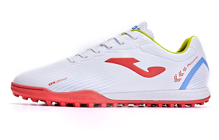 Joma TF Rubber Broken Studs Anti Slip Wear Resistant Soccer Shoes Men's White Red