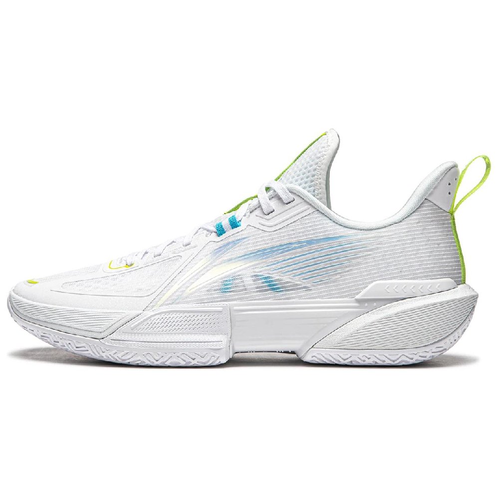 LiNing Light Speed 2 Shock Absorbers Slip Resistant Abrasion Resistant Low top Basketball Shoes Men's White Blue Teal