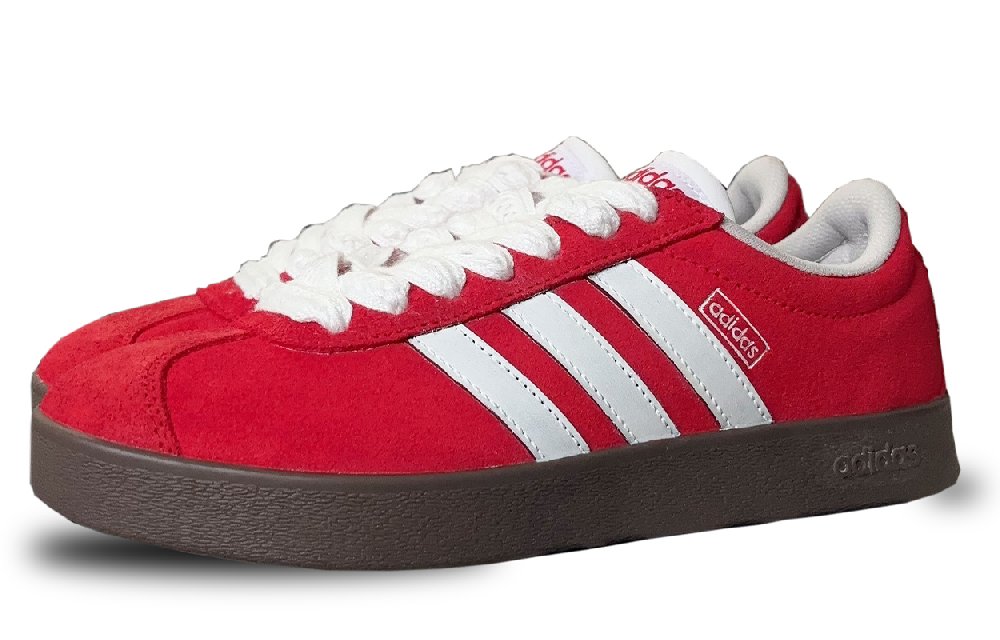 Adidas Neo VL Court 2.0 Anti-Slip And Wear-Resistant Lightweight Low-Top Skateboard Shoes Unisex Red White