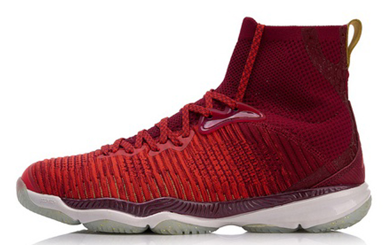 LiNing Ranger II Chameleon 2 Shock Absorbers Rebound High Top Badminton Shoes Unisex LINING Red