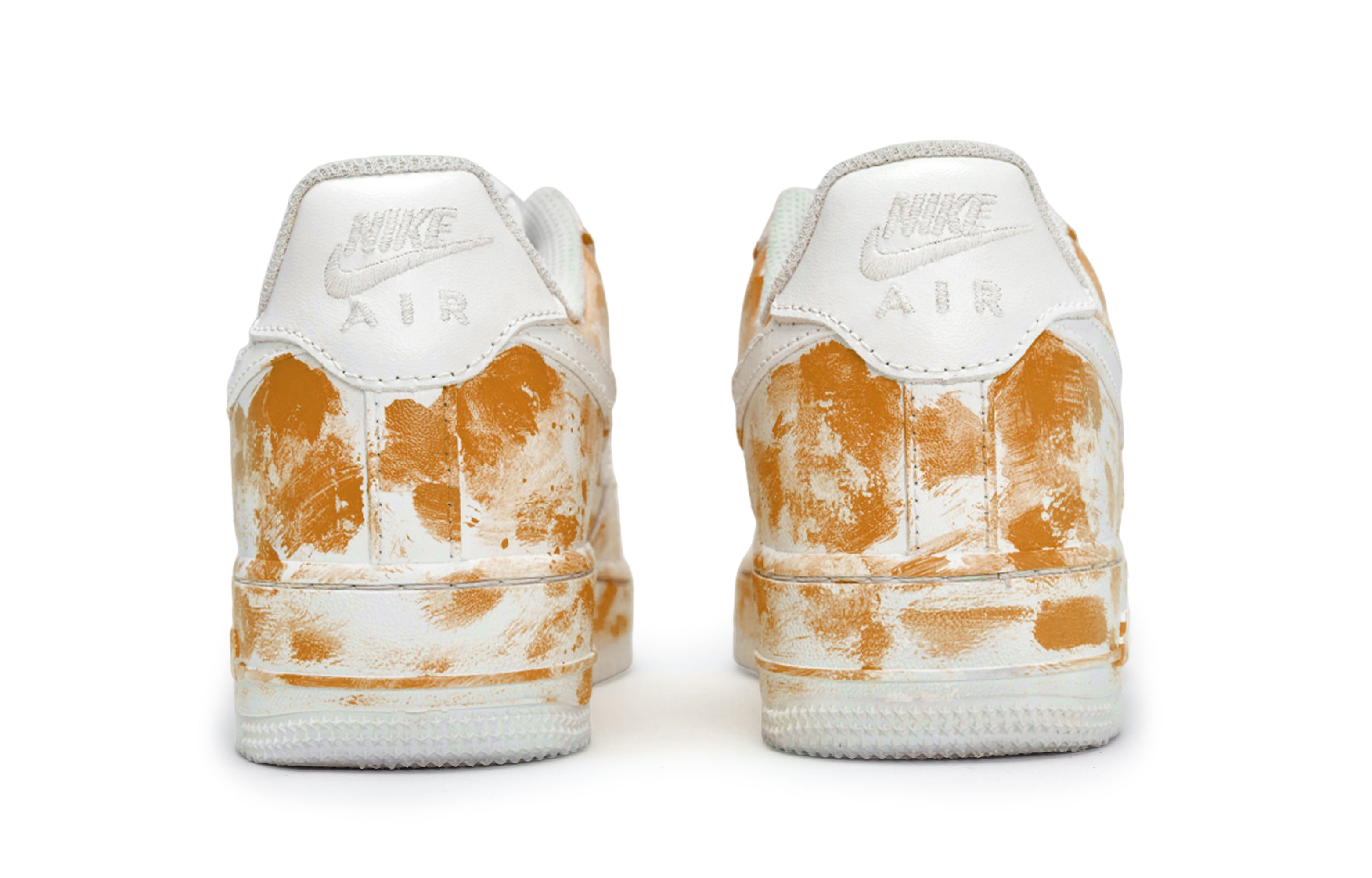 Nike Air Force 1 Sky Halo Iridescent Slip-Resistant Low-Top Skateboard Shoes Unisex White Orange купить в интернет-магазине Yoocart с быстрой доставкой по России.