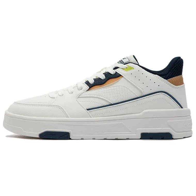361° Abrasion Resistant Slip Resistant Low Top Skateboard Shoes Men's White Blue