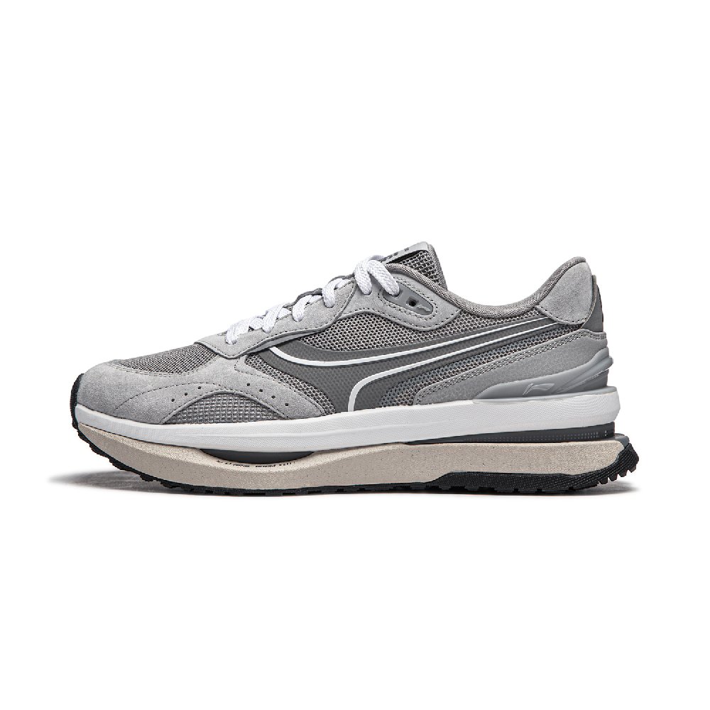 LiNing Honor Renew Cushioning Anti-Slip Wear-Resistant Breathable Support Rebound Low-Top Casual Shoes Men's Gray