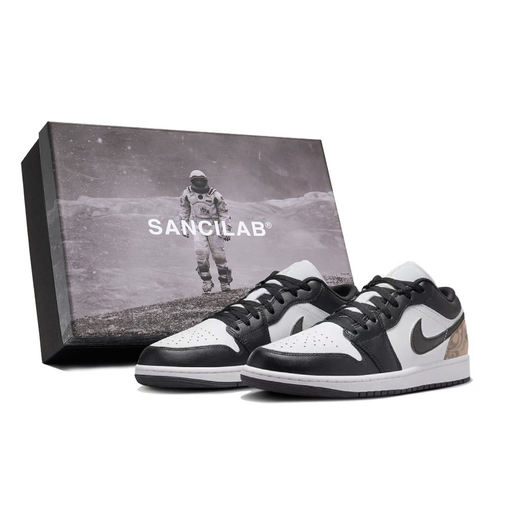 Jordan Air Jordan 1 Three Experiments Laboratory Xingji Exploration Low-Top Vintage Basketball Shoes Men's Beige
