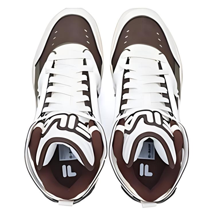 FILA FUSION High Top Basketball Shoes Men's Brown White купить в интернет-магазине Yoocart с быстрой доставкой по России.