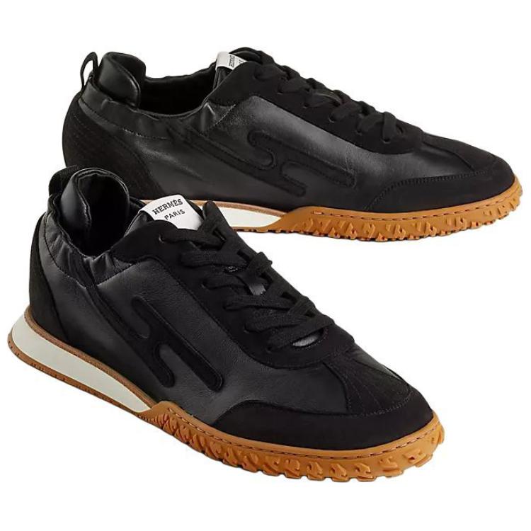 HERMES Low-Top Casual Shoes Men's Black