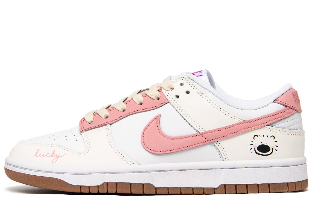 Nike Dunk Berry Puppy Anti-Slip Wear-Resistant Low-Top Skateboard Shoes Women's Pink