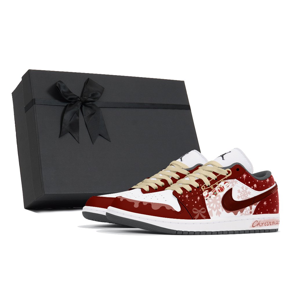 Jordan Air Jordan 1 Abrasion Resistant Low Top Vintage Basketball Shoes Men's Red White