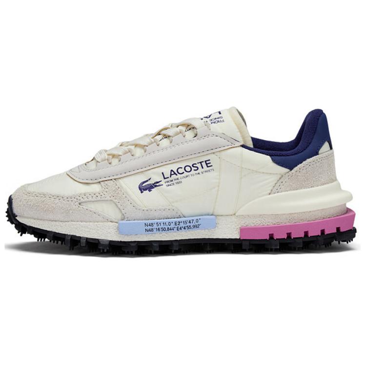 LACOSTE Wear-Resistant Low-Top Casual Shoes Women's Ecru