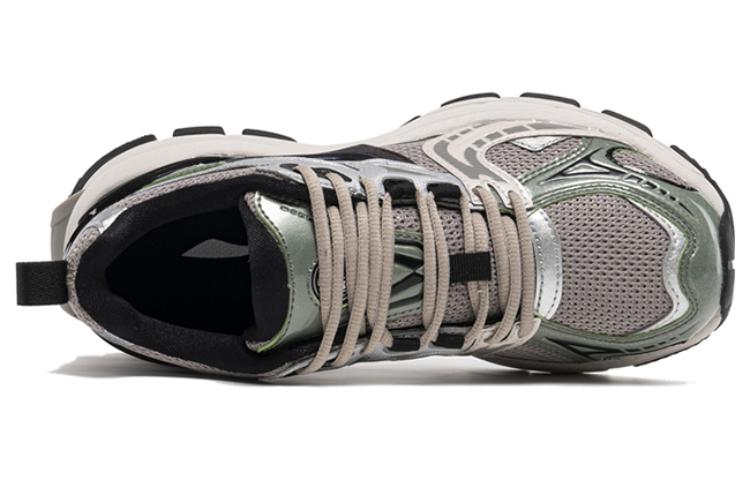 LiNing Project* Cushioning Wear-Resistant Low-Top Chunky Sneakers Women's Gray Black