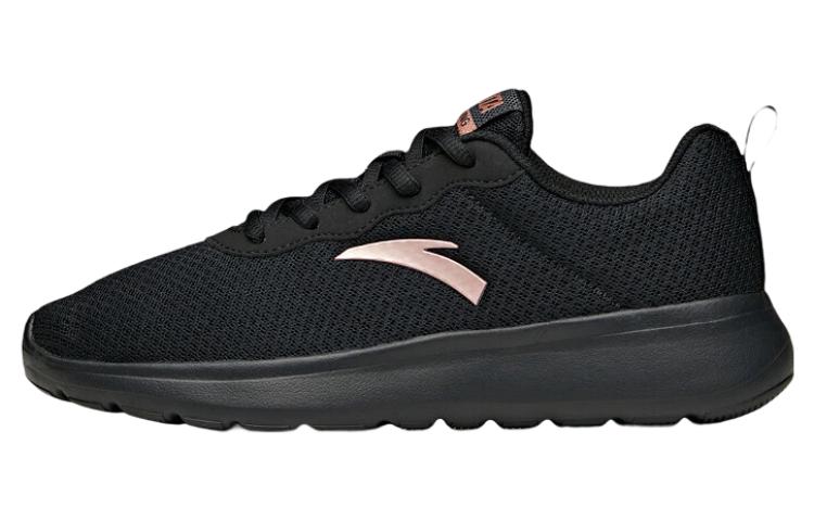 Anta Anti Slip Wear Resistant Low Top Running Shoes Women's Black Gold