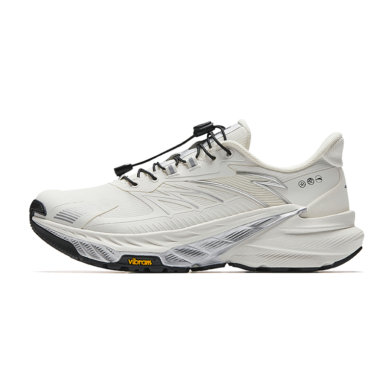 Anta Running Collection Cushioning, Wear Resistant Low Top Casual Running Shoes Women's White Silver