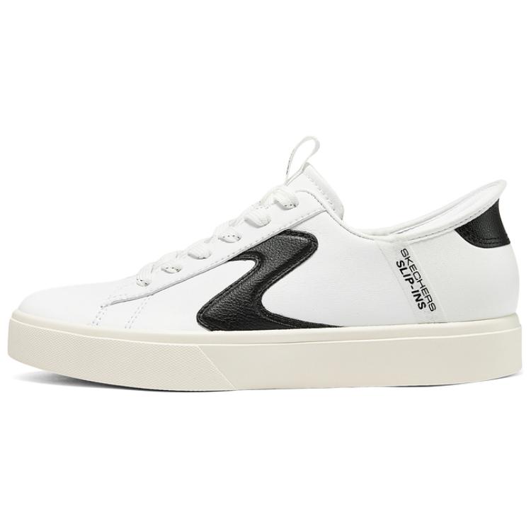 Skechers Court Classics Cushioning And Breathable Low Top Skateboard Shoes Women's White Black