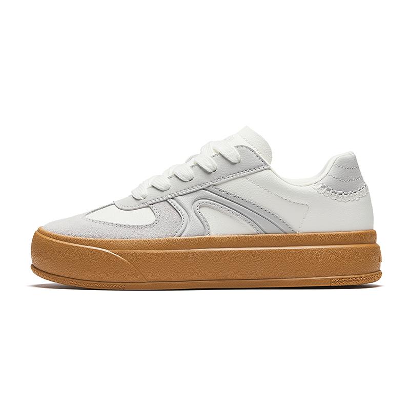 Anta Life Collection Anti-Slip Wear-Resistant Low-Top Skateboard Shoes Women's White Gray