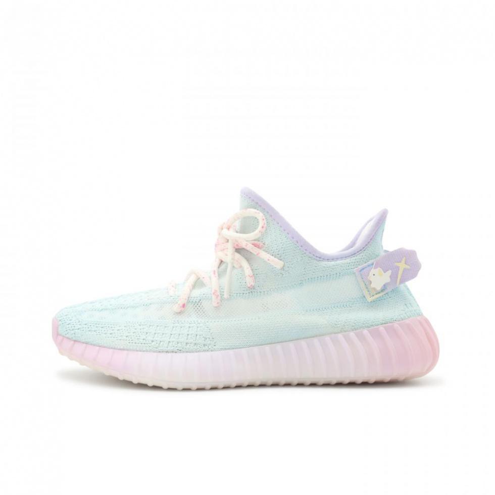 Adidas Originals Yeezy Boost 350 V2 Casual Shoes Unisex Low-Top Blue/Purple/Pink